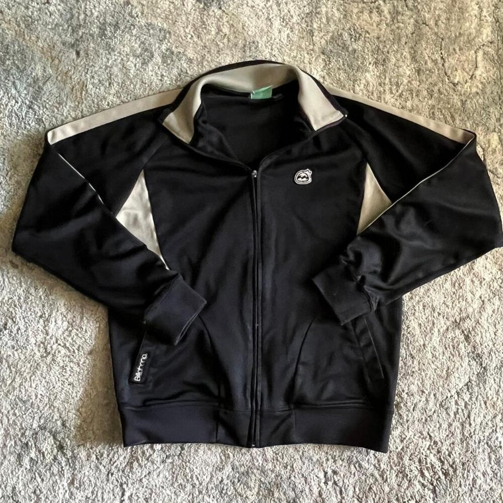 vintage deadstock billabong black and cream track jacket